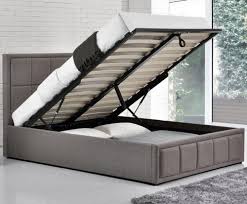 Hannover Grey Fabric Ottoman Storage Bed