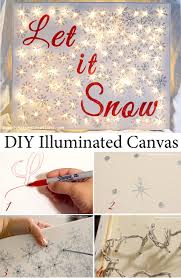 Lighten up your room with this pretty diy. Diy Lighted Canvas Christmas Wall Decor Sprinkle Some Fun
