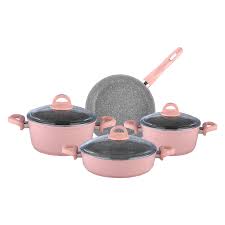 Karaca bıo dıamond 7prç tencere seti. Karaca Bio Granit Lovely 7 Parca Tencere Seti Pembe Karaca
