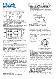 This post is called series 65 optical smoke detector wiring diagram. Installation Wiring Diagram Ea318 Photoelectric Smoke Detector Manualzz