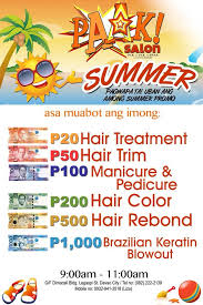 It could be a seasonal promo or linked to an event. Paak Salon Pa K Salon Summer Promo Asa Muabot Facebook