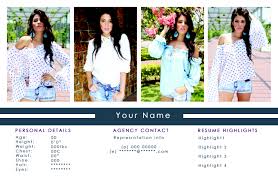 Add more illustrations and images. Free Comp Card Templates For Actor Model Headshots Nextdayflyers