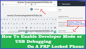 Enable oem unlocking on android · 1. How To Enable Developer Mode Or Usb Debugging On A Locked Android Smartphone Free Computer Tricks
