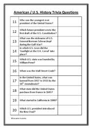 Getting the interview is hard enough. American U S History Trivia Questions Quiz 20 Questions With Answers