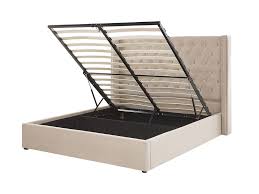 2.330 angebote zu polsterbetten 160x200 mit bettkasten im betten preisvergleich. Polsterbett Samtstoff Beige Mit Bettkasten 160 X 200 Cm Lubbon Beliani De