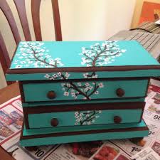 The bigger box would be perfect for a scarf, makeup, and so much more. Jewelry Box Painting Diy Jewelry Box Ideas For Those Out Of The Box Thinkers Diy Jewelry Jewelry Jewelry Box Diy Diy Jewelry Box Ideas Jewellery Box Ideas