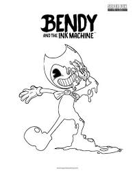 Bendy And The Ink Machine Coloring Page Bendy And The Ink Machine Pokemon Coloring Pages Witch Coloring Pages