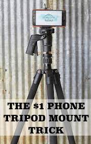How To Make A Phone Tripod Mount For Only 1 With This Dollar Store Hack Phone Tripod Phone Tripod Diy Diy Tripod