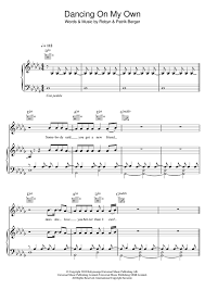 Calum Scott Dancing On My Own Chords Guitar Dancing On My Own Sheet Music Calum Scott Piano Vocal Guitar Dancing On My Own Sheet Music Digital Sheet Music
