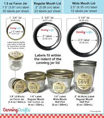 canning jar label size chart canningcrafts com canning