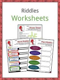 There are 9 puzzles varying from easy to intermediate to difficult. Riddles Facts Worksheets Kinds Of Riddles History For Kids