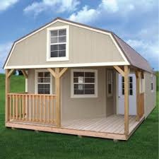 Painteddeluxeloftedbarncabin Lofted Barn Cabin Portable Buildings Shed Homes