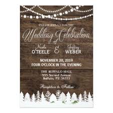 Rustic Barn Wedding Wood Winter Christmas Invitation Zazzle Com Rustic Barn Wedding Rustic Wedding Invitation Card Barn Wedding