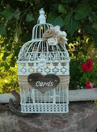 This metal card holder is decorative and useful, too. Wedding Bird Cage Card Holder Rustic Card By Mymontanahomestead 62 00 Wedding Birds Rustic Wedding Card Holder Wedding Birdcage