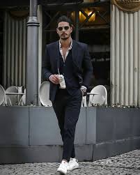 How You Should Wear White Sneakers With Suit Suits And Sneakers Mens Outfits Sneakers Outfit Men These do not invite a lot of discussion. mens outfits sneakers outfit