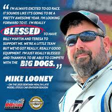 Mike Looney is back and ready to compete with the big dogs! With a new car  and an all-out approach, he's excited to hit the track for Saturday's twin  50-lap races. 🔥
