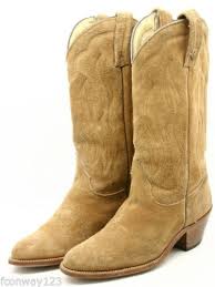 Frye Mens Cowboy Boots Size 10 D Western Tan Suede Leather Usa Excellent Vintage Boots Mens Cowboy Boots Suede Cowboy Boots