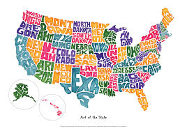 Art Of The State Groovy Geography Usa Map Poster 14 X 20 Etsy Usa Map Art Map Poster Usa Map