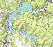 Der rurstausee grenzt im südosten an den 2004 gegründeten nationalpark eifel und die im kreis euskirchen gelegene sowie zur stadt schleiden gehörende urfttalsperre. Rurtalsperre Wikipedia