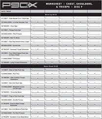 P90x Workout P90x Workout Sheets Workout Sheets