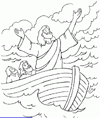 Jesus calming the storm coloring pages are a fun way for kids of all ages to develop creativity, focus, motor skills and color recognition. Jesus Coloring Library