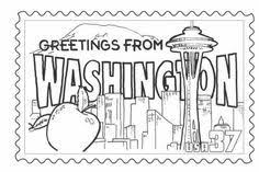 Washington State Coloring Pages Designs Canvas Washington State Map Washington State History Coloring Pages