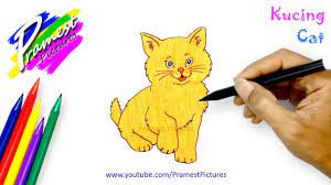 Mewarnai gambar kucing lucu untuk anak paud, tk dan sd, sebagai latihan untuk lomba mewarnai anak. Kucing Belajar Menggambar Dan Mewarnai Hewan Untuk Anak Youtube