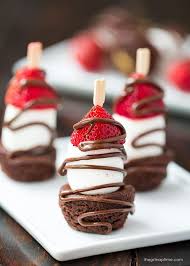 Chocolate Strawberry Dessert Kabobs Receta Postres De Chocolate Y Fresa Bocadillos Dulces Comidas Dulces