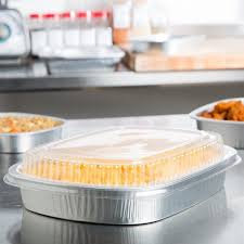 Durable Packaging 9553 Sl 50 65 6 Oz Smooth Silver Large Entree Take Out Pan With Dome Lid 10 Pack Event Catering Home Meals Durable