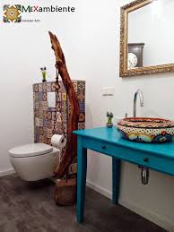 Mexikanisches Ambiente Im Badezimmer Waschbecken Design Bad Fliesen Ideen Waschbecken