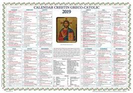 Calendar ianuarie 2020 calendarul romanesc printabil. Calendar Greco Catolic 2019 Calendar 2020 Romanesc Calendar Ortodox Si Catolic Pdf