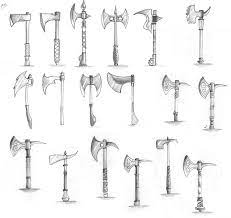 Axe Weapon Drafts By Noveliaproductions On Deviantart Viking Drawings Axe Tattoo Axe Drawing
