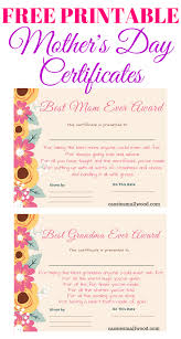To make a virtual certificate, download it and send it to the students by email or any other method. Free Mother S Day Printable Certificate Awards For Mom And Grandma Cassie Smallwood