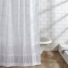 New French Country Chic Shabby White Lace Fabric Shower Curtain Vhc Country Fabric Shower Curtains Shabby Chic Bathroom Lace Shower Curtains