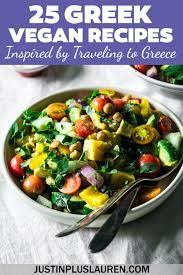 25 Vegan Greek Recipes The Best Vegan Food Inspired By Greek Cuisine In 2021 Greek Recipes Vegan Greek Recipes Greek Chickpea Salad