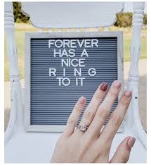 No measure of time with you will be enough. Forever Has A Nice Ring To It Engagement Announcement Ideas Letter Board South Engagement Announcement Engagement Announcement Photos Future Wedding Plans