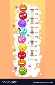 Kids Height Chart With Funny Cartoon Colorful