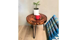 Inspired by the straightforward lines of craftsman style, the toby end table in white poplar wood is pretty and practical. Round Wood Side Table Corner Table Lamp Table 42cm Diameter Matt Blatt