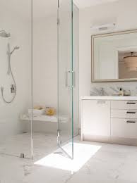 Because of the glossy veneer and the variations in texture, even one color. Marble Shower Bench Houzz
