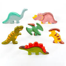 Wooden Dinosaurs Toy Set 6 Items Animal Toys Waldorf Wooden Etsy In 2020 Dinosaur Toys Wooden Animal Toys Dinosaur