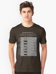 bristol stool chart bingo t shirt by joshua niczynski