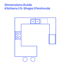 A work triangle, or the space between your stove, refrigerator, and sink. G Shape Peninsula Kitchen Dimensions Drawings Dimensions Com