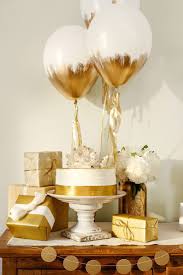 Birthday Decoration At Home Black And Gold Gold Gifting Table For Baby Shower Gold Party Gold Baby Showers Shower Decorations