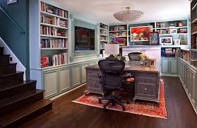 1 warm things up with a modern faux fireplace. Basement Home Office Design And Decorating Tips