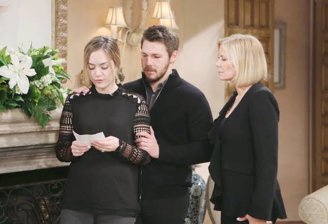 THE BOLD AND THE BEAUTIFUL: Hope and Liam Grieve The Loss Of Baby Beth With  Their Families By Their Side - Michael Fairman TV