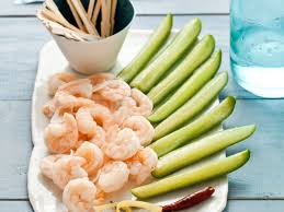 Shrimp is popular and easy to cook. Pickled Shrimp And Cucumber Spears Recipe Cold Appetizers Pickling Recipes Appetizers