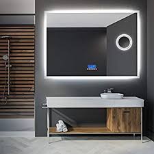 Interrupteur placé de manière à ce que le miroir puisse être monté verticalement et horizontalement, avec pre perçages, à. Yifaa Miroir Mural Lumineux A Led 100x60cm Miroir Salle De Bain Avec Interrupteur Tactile Miroir Salle De Bain Miroir De Salle De Bain Miroir Salle De Bain Led
