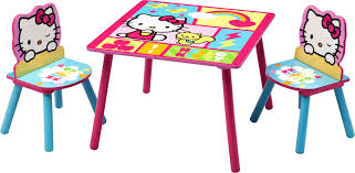 Hello Kitty Kids 3 Piece Table Chair Set Hello Kitty Furniture Kids Table Chair Set Kids Table And Chairs