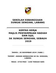 Ia merupakan salah satu dari lima rukun islam yang menjadi tonggak berdirinya agama ini. Kertas Kerja Mjlis Penyampaian Hadiah 2019 Docx Sekolah Kebangsaan Sungai Sengian Labang Kertas Kerja Majlis Penyampaian Hadiah Dan Sijil Sk Sungai Course Hero