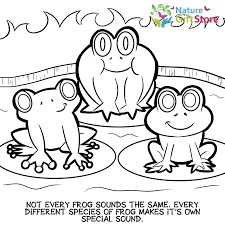 Children love coloring frogs in multiple colors. Frogs Coloring Page 15 Nature Gift Store